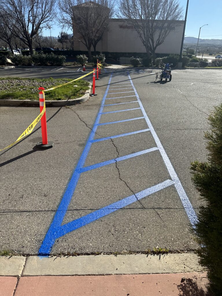 ADA accessible parking space CBC Title 24 compliant Southern California — Bowman Line Striping Inc